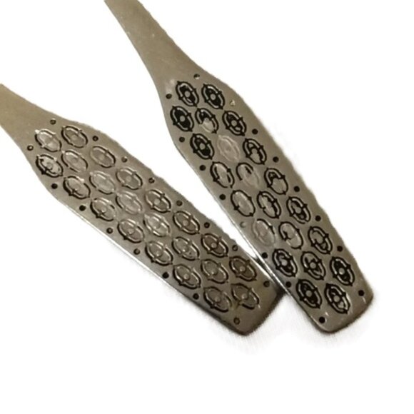 Vintage 1970s Viners 'Shape' Stainless Steel Table Spoons Set of 3 & 2 Misshape - Picture 5 of 9